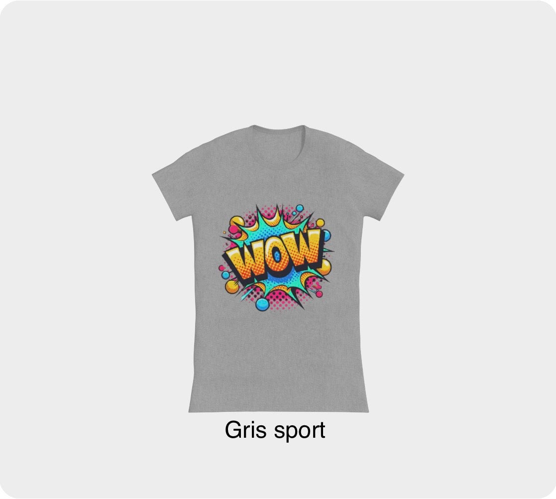 T-shirt ajusté col en rond pour femmes