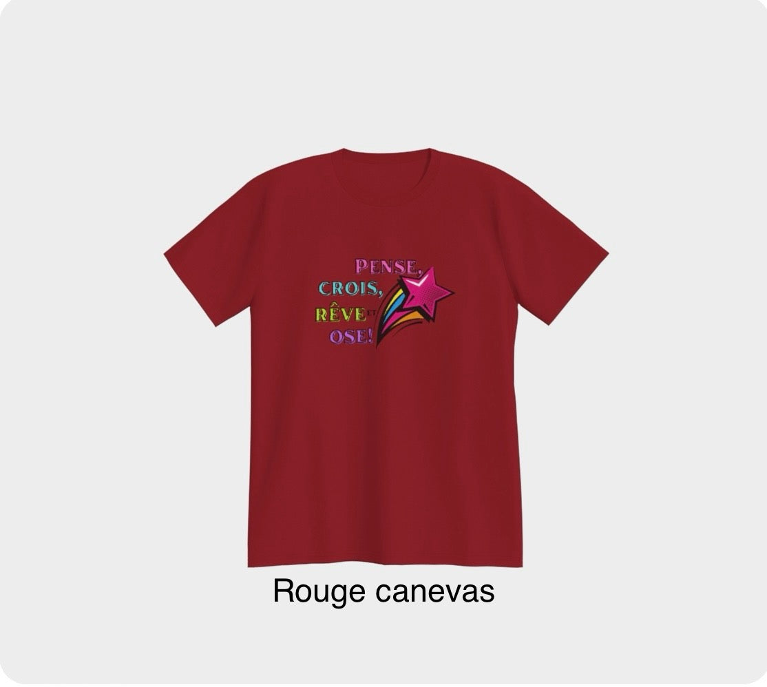 T-shirt col en rond unisexe