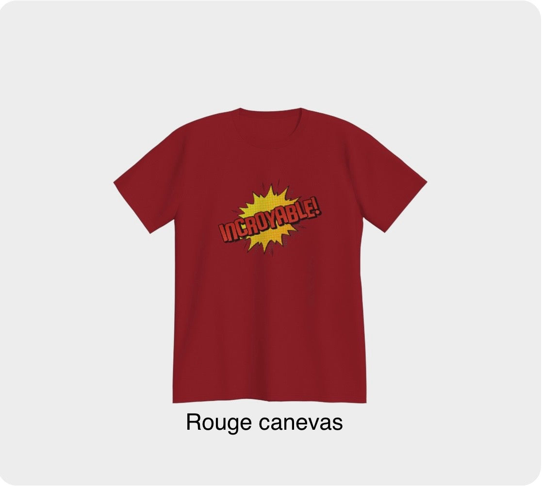 T-shirt col en rond unisexe