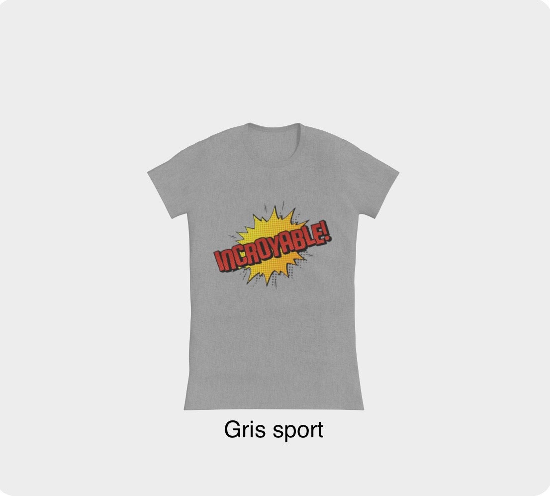 T-shirt ajusté col en rond pour femmes