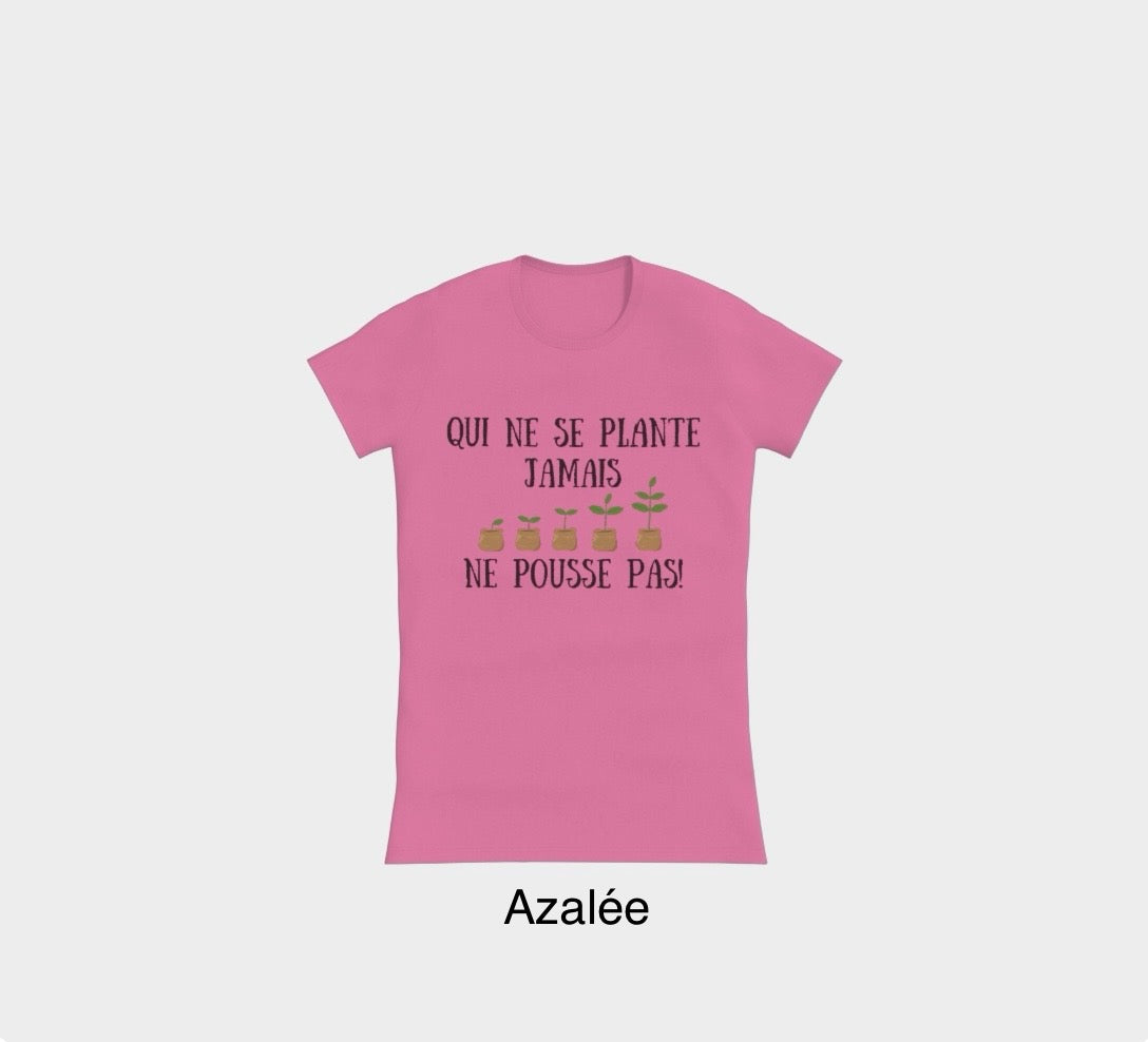 T-shirt ajusté col en rond pour femmes