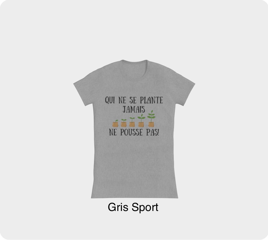 T-shirt ajusté col en rond pour femmes