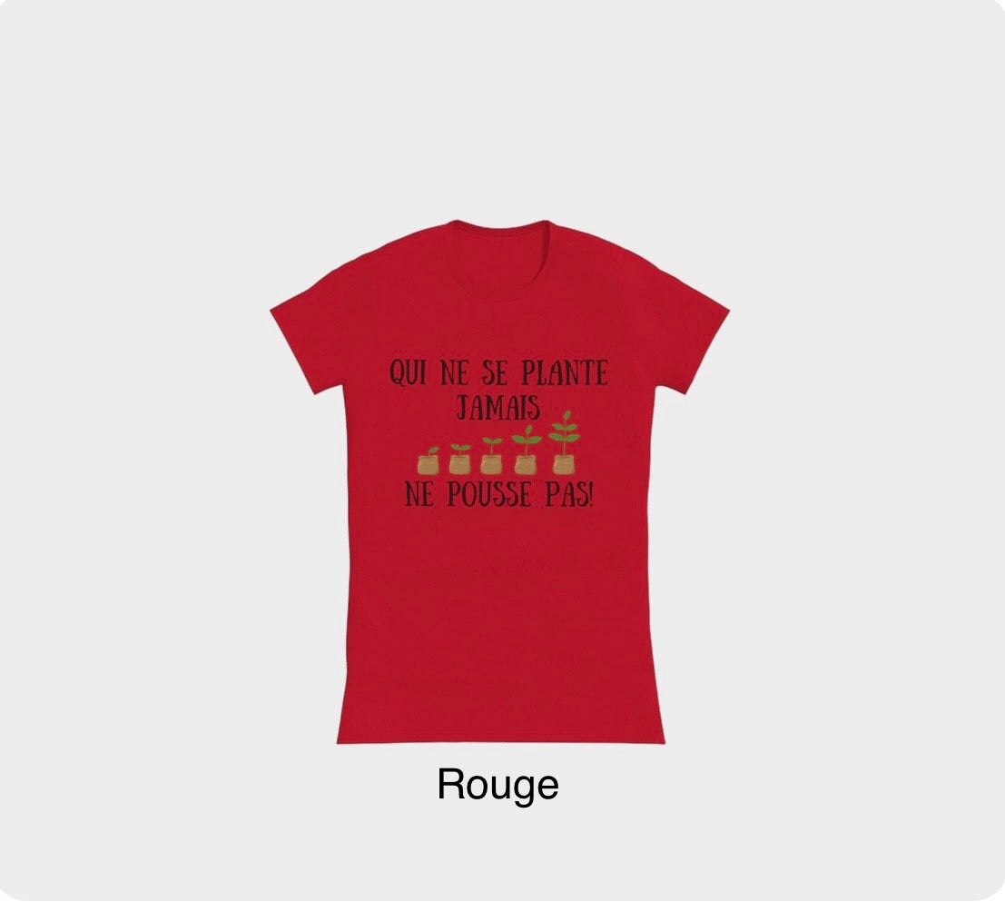 T-shirt ajusté col en rond pour femmes