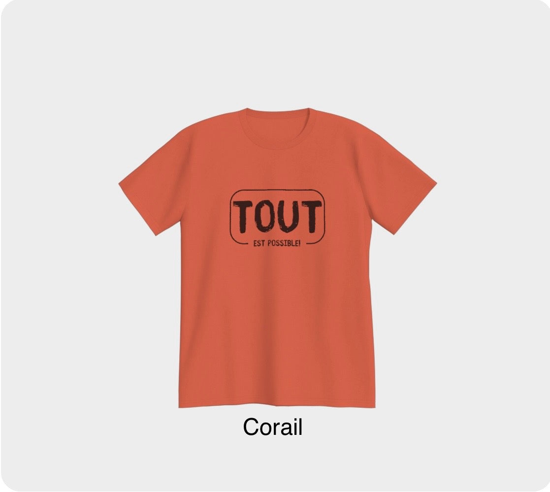 T-shirt col en rond unisexe