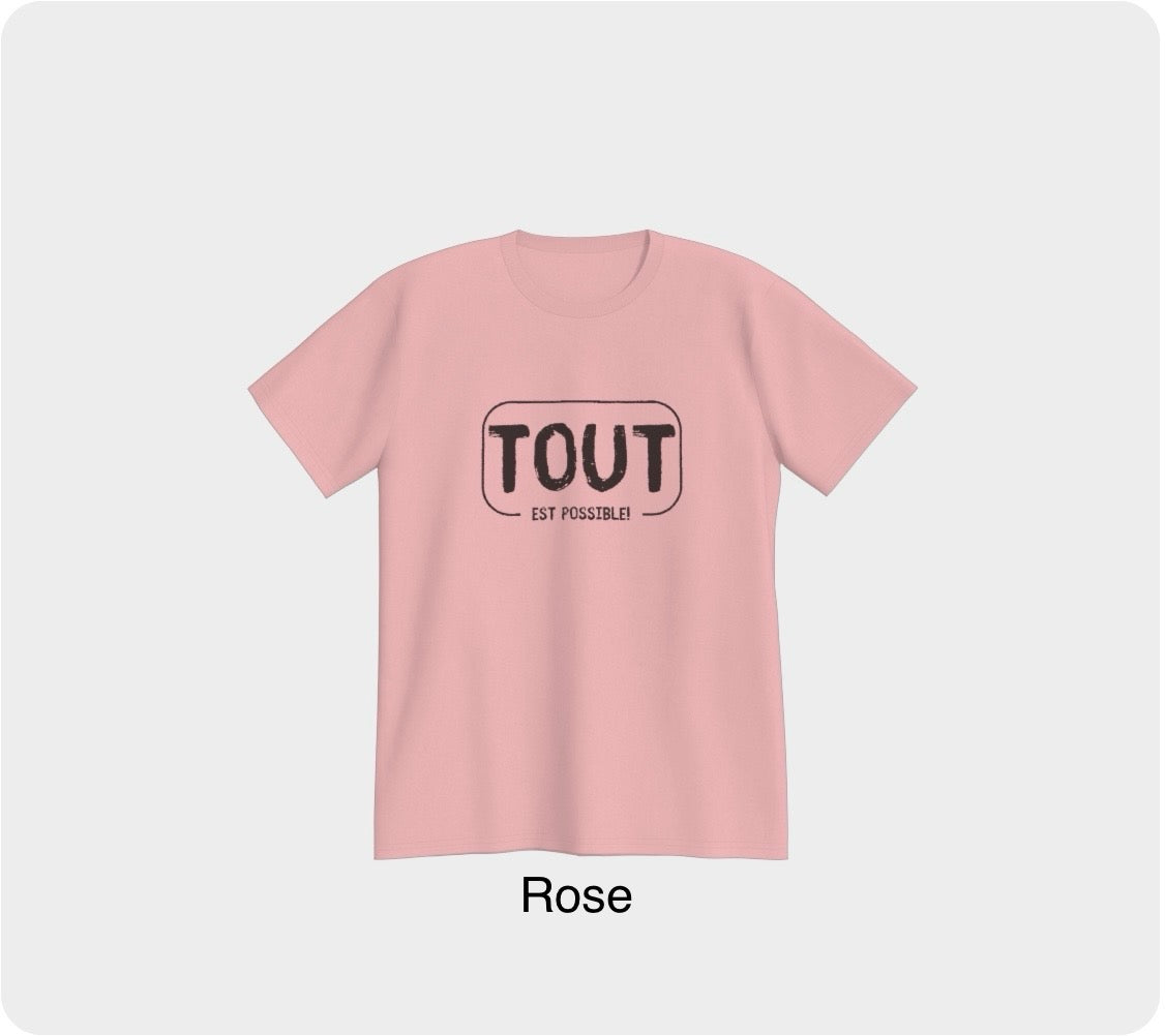 T-shirt col en rond unisexe