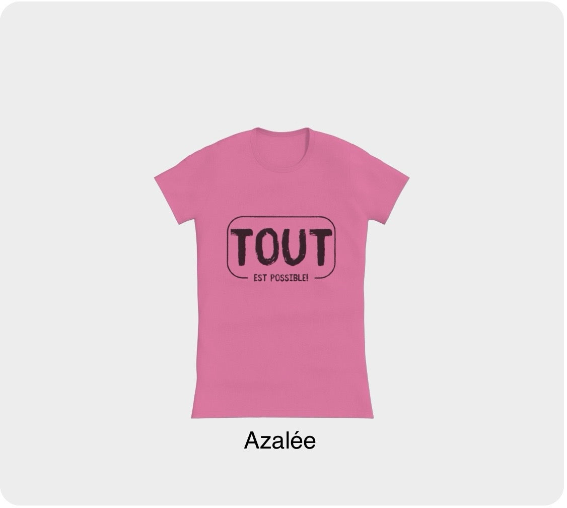 T-shirt ajusté col en rond pour femme