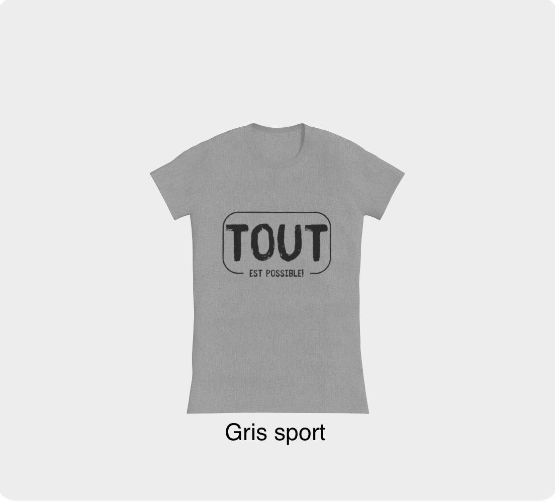 T-shirt ajusté col en rond pour femme