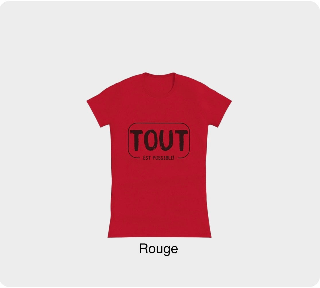 T-shirt ajusté col en rond pour femme