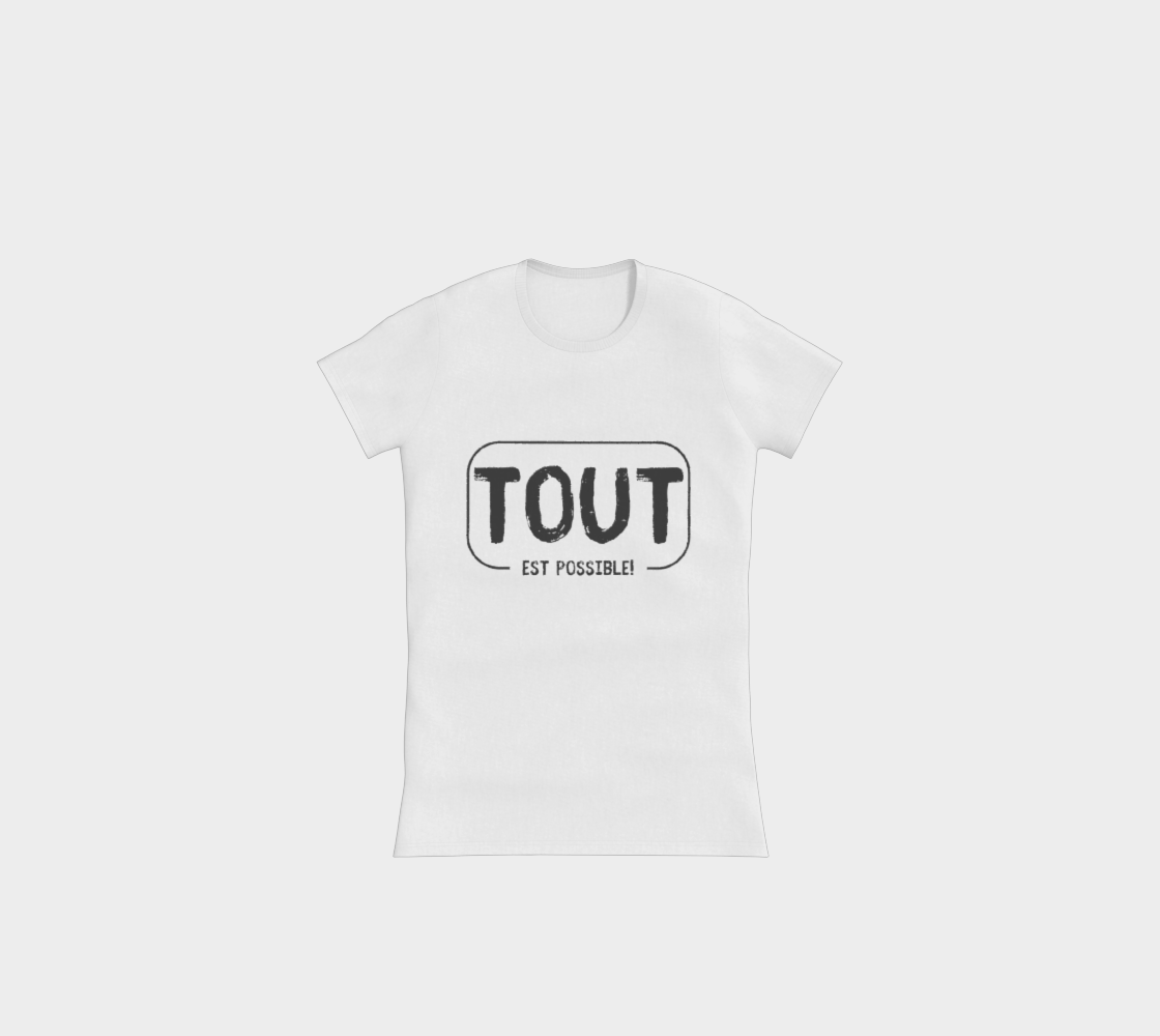 T-shirt ajusté col en rond pour femme