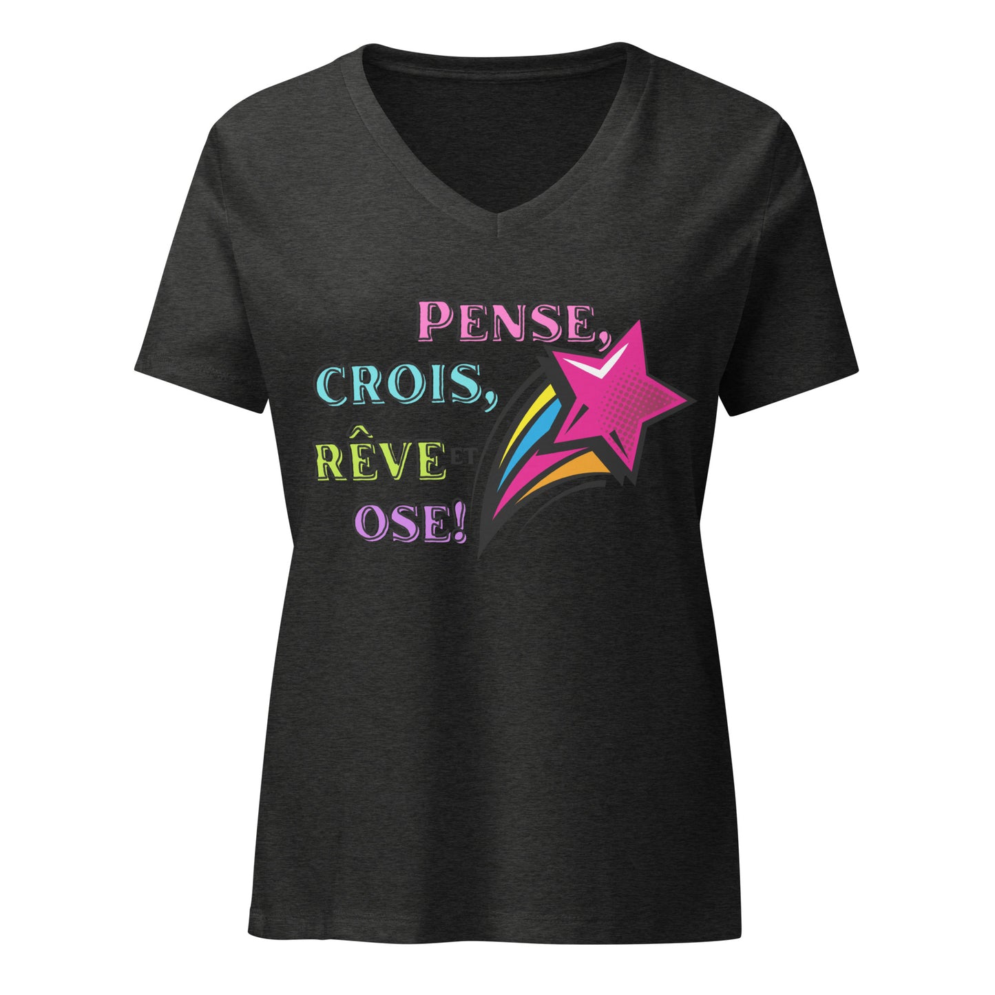 T-shirt col en V pour femmes