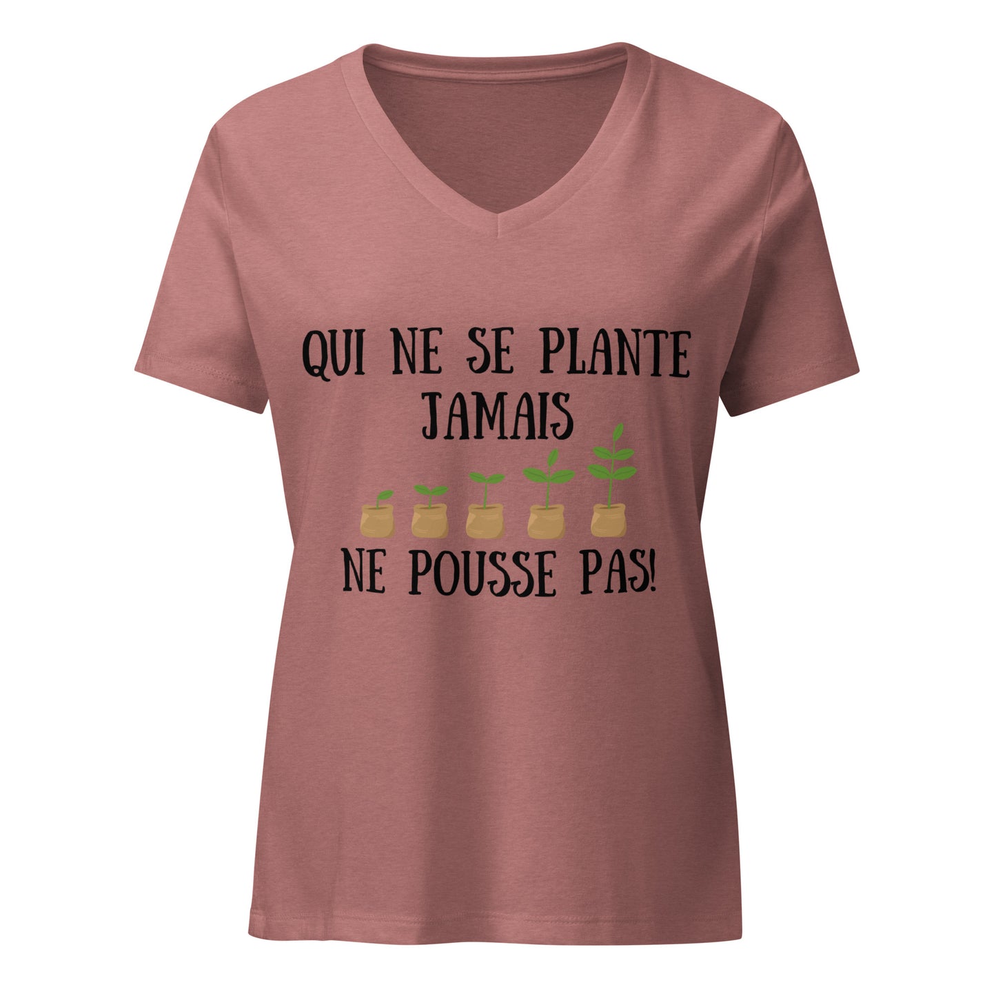 T-shirt col en V pour femmes