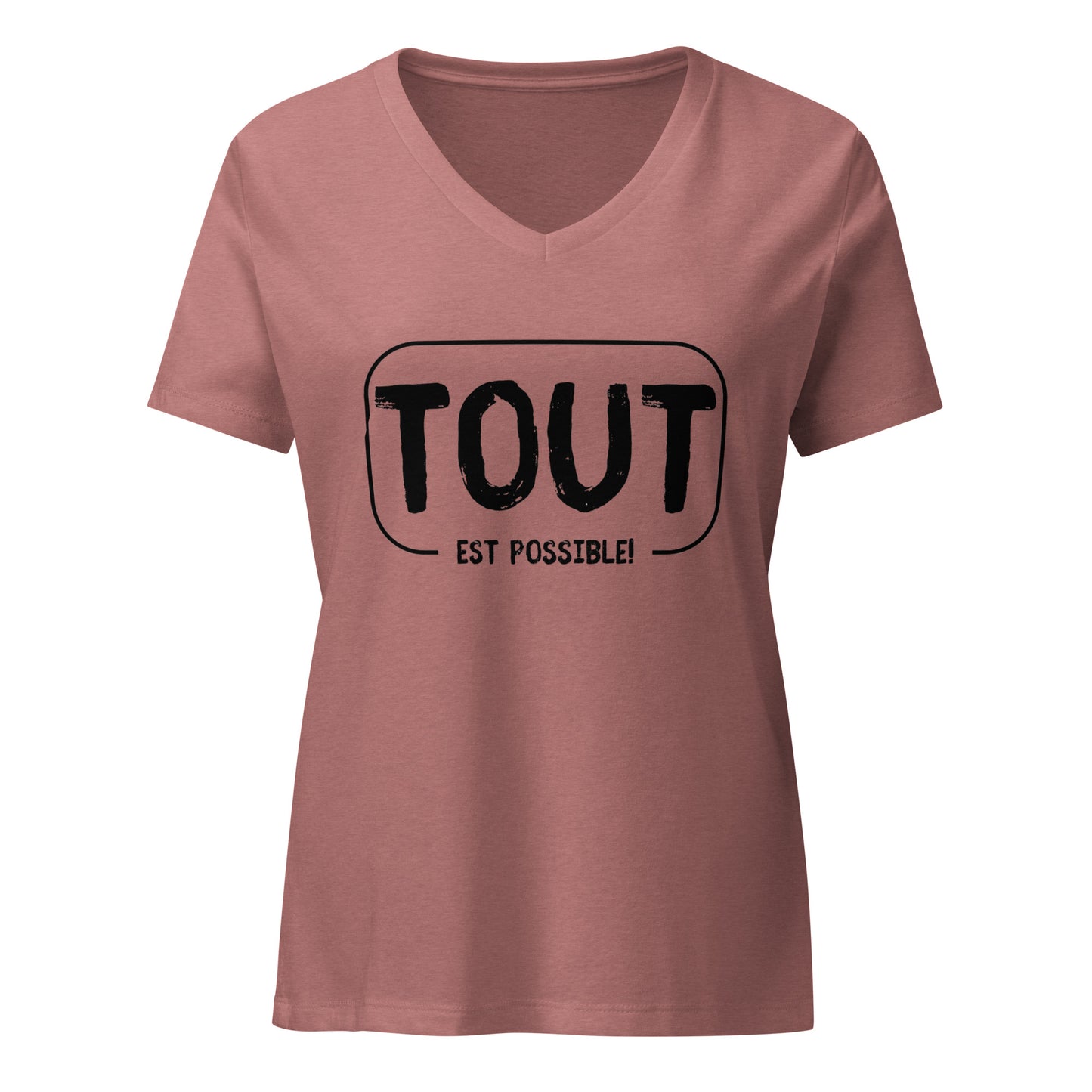 T-shirt col en V pour femmes