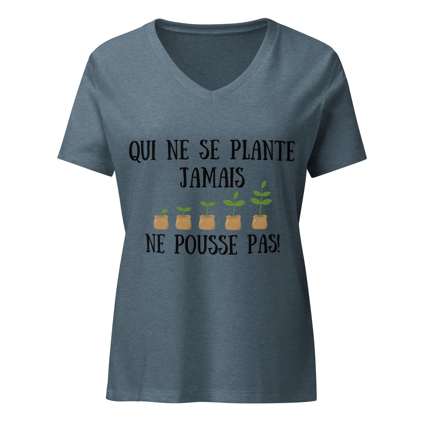 T-shirt col en V pour femmes