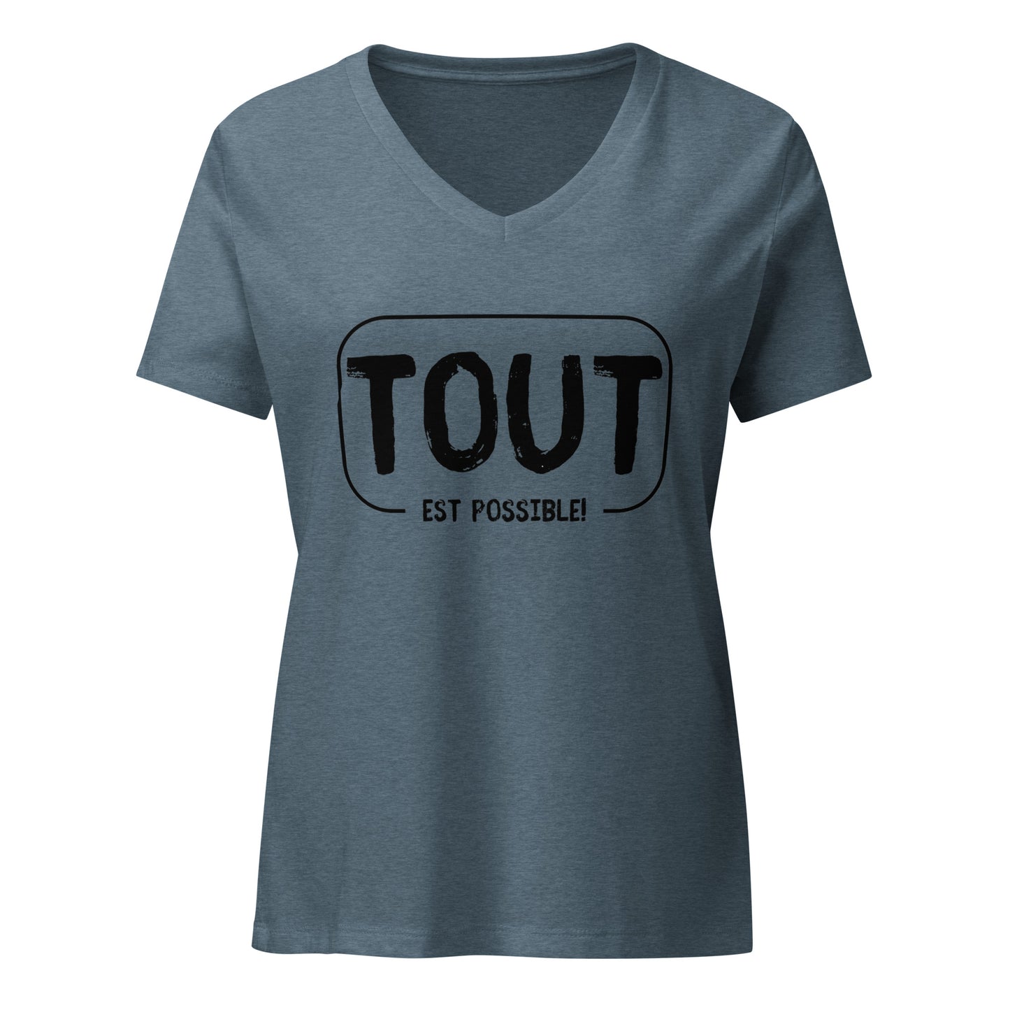 T-shirt col en V pour femmes