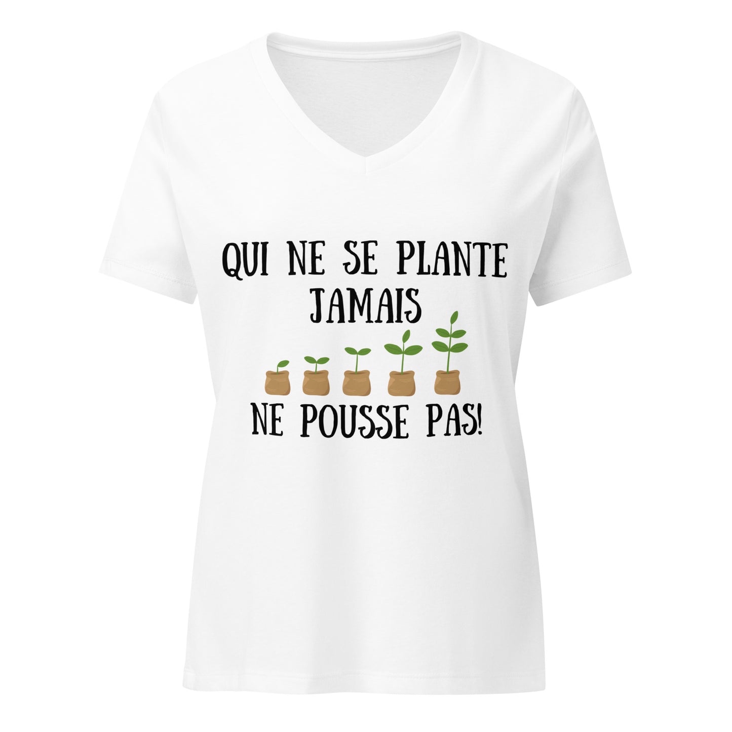 T-shirt col en V pour femmes