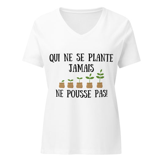 T-shirt col en V pour femmes