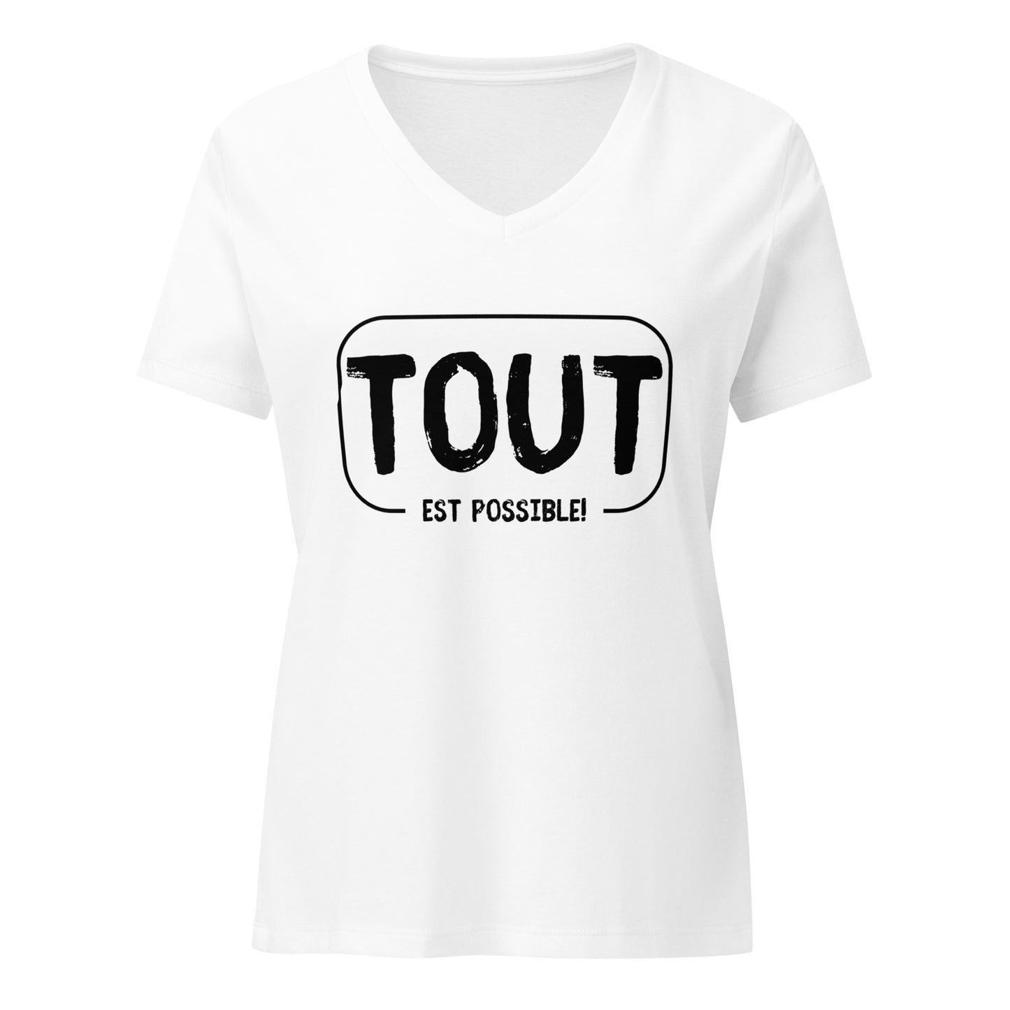 T-shirt col en V pour femmes